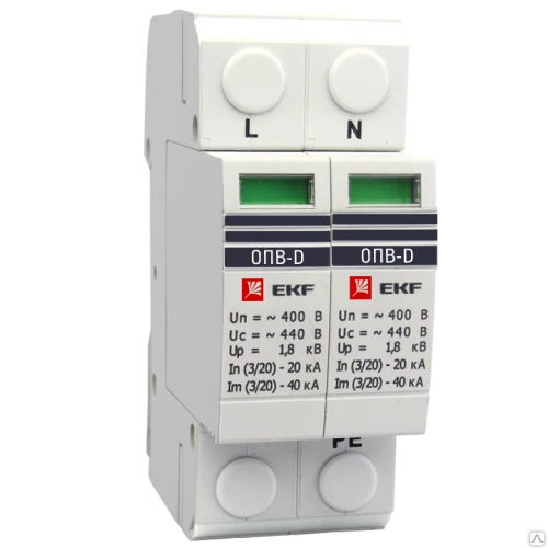 Фото ОПВ-D/2P In 5кА 230В (с сигнализацией) EKF PROxima