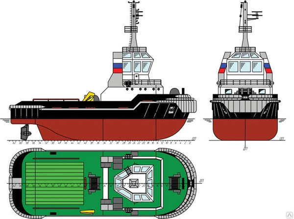 Фото Буксир морской рейдовый, кантовщик
в