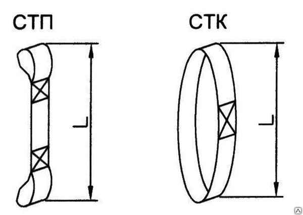 Фото Стропы текстильные ленточные длина 9м, г/п 2т, ширина ленты 60мм