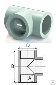 Фото Тройник для пластиковой трубы соединительный 20 С FIREPROFF