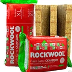 фото Утеплитель базальтовый ROCKWOOL Лайт Батс Скандик 800х600х50, упак. 12 плит