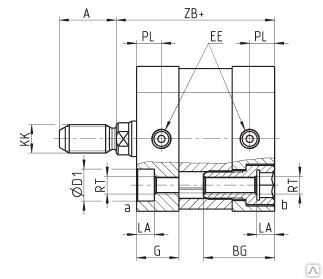 Фото 32M2A040A025 ПНЕВМОЦИЛИНДР D=40 ; ход 25