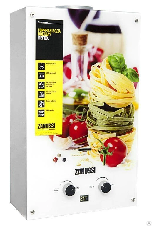 Фото Колонка газовая Zanussi GWH 10 Fonte Glass La Spezia