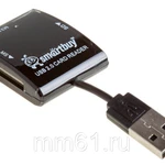 фото Картридер Smartbuy USB 2.0 SD/microSD/MS/M2 черный (SBR-713-K)