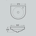 Фото №2 Раковина подвесная, Stones Alexandria basins (377)