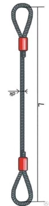 Фото Строп канатный петлевой СКП-8,0 6м 31 мм