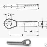 фото Наконечник для троса 3мм (ушко ф 6,5) нерж. сталь А2