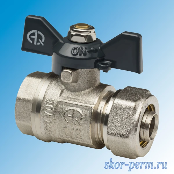 Фото Кран для металлопластиковых труб 16х1/2&quot; AQUALINK Ц-ВР