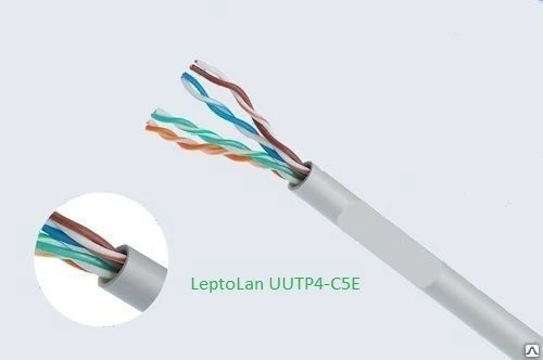 Фото Кабель витая пара UTP4-C5E-SOLID-GY-305-CCA