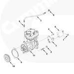 фото Компрессор воздушный на двигатель Cummins ISLe 4933782 4933783