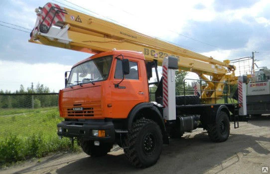 Фото Автогидроподъемник ВС-22.06 Э.И. на шасси КАМАЗ-43253 (4х2) (трехкол.)