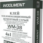 фото Штукатурно-клеевая смесь для крепления утеплителя WOOLMENT WM-38 25кг