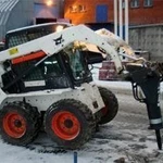 фото Аренда гидромолота HM100/100Q на базе мини-погрузчика Bobcat