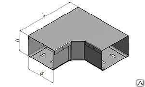 Фото Короб угловой СУ 200х200 У90 УТ1,5 S=2,0 мм.