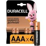 фото Элемент питания алкалиновый LR MN 2400/LR03 Basic BP-4 (блист.4шт) Duracell Б0014046/Б0026813