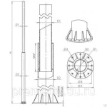 фото Опоры освещения ОС(ф)-1,3-9,0