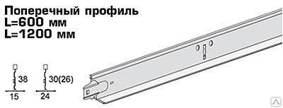 Фото Планка поперечная 0,6м супер хром