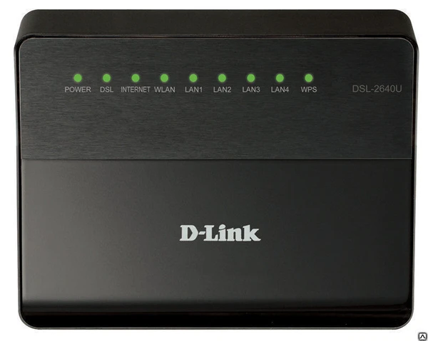 Фото Маршрутизатор D-Link DSL-2640U (ADSL2+ Маршрутизатор, Annex B, 4LAN+WAN)