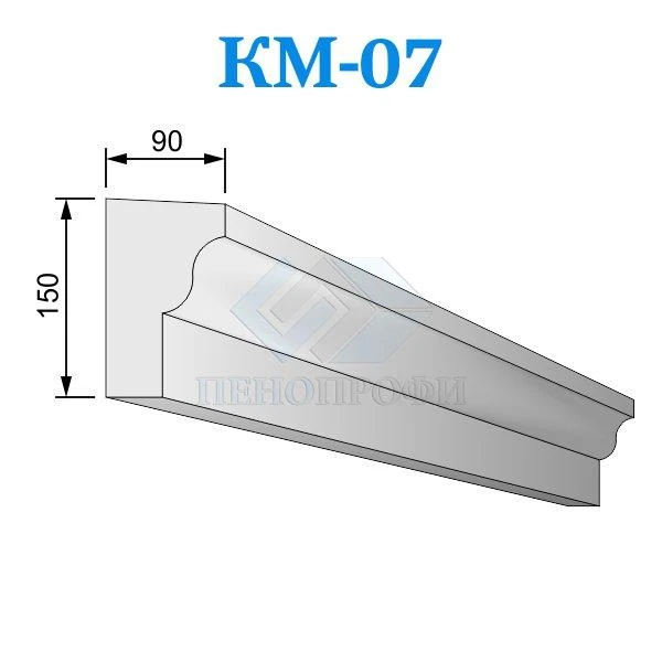 Фото Фасадные межэтажные карнизы из пенопласта (пенополистирола) КМ-07 ПСБ-С-25Ф