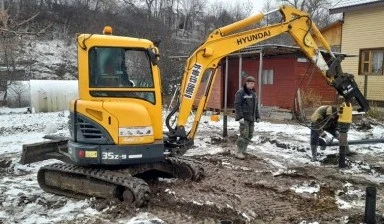 Фото Аренда ямобура бурение свай под фундамент и забор