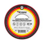 фото Изолента ПВХ профессиональная 0.18х19мм х 20м красная (уп.10шт) Kranz KR-09-2804