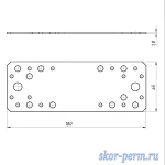Фото №2 Пластина крепежная 180х65х2,0 мм