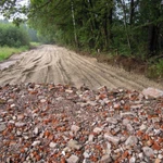 фото Отсыпка дороги щебнем