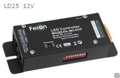 Фото Контроллер для трехцветной ленты (RGB) 25W 12V IP20 LD25 пластик