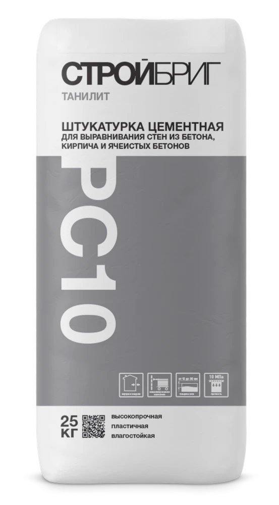 Фото Штукатурка СТРОЙБРИГ ТАНИЛИТ РС10 М, цементная,  25 кг