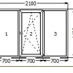 фото Окно ПВХ 2100х1400