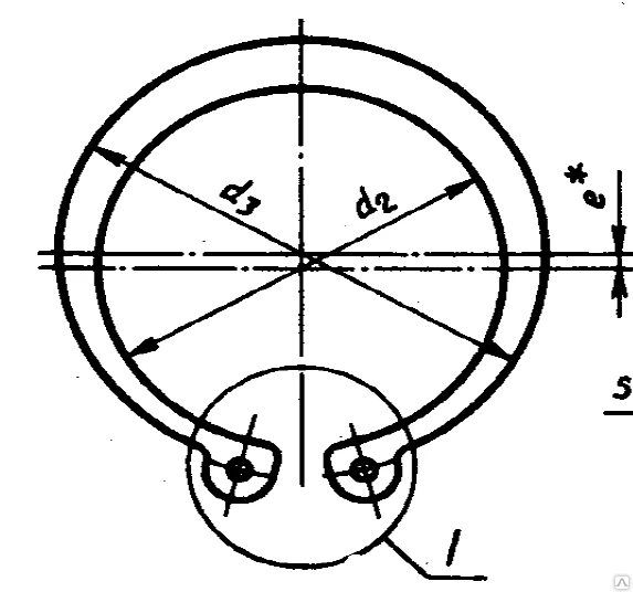 Фото Кольцо стопорное наружное d 30 ГОСТ 13942-86