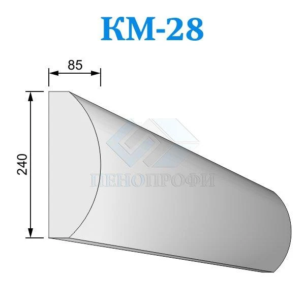 Фото Фасадные межэтажные карнизы из пенопласта (пенополистирола) КМ-28 ПСБ-С-25Ф