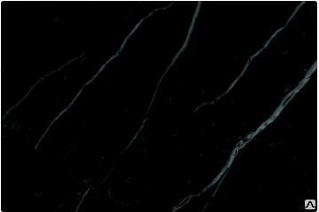 Фото Мрамор Неро Маркуина (Черный и Белый) - Nero Marquina 30.5x30.5x1см Испания