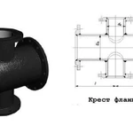 фото Крест чугунный фланцевый КФ 250х250 ВЧШГ