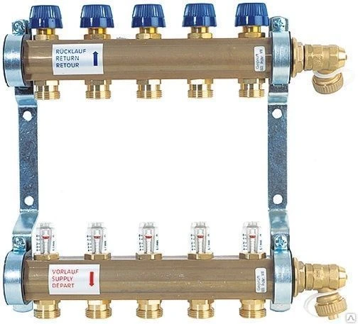 Фото Коллекторная группа с расходомерами WATTS HKV/T-4