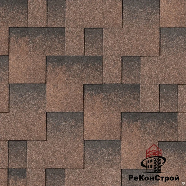 Фото Гибкая битумная черепица IKO Skyline Dual Brown Ultra