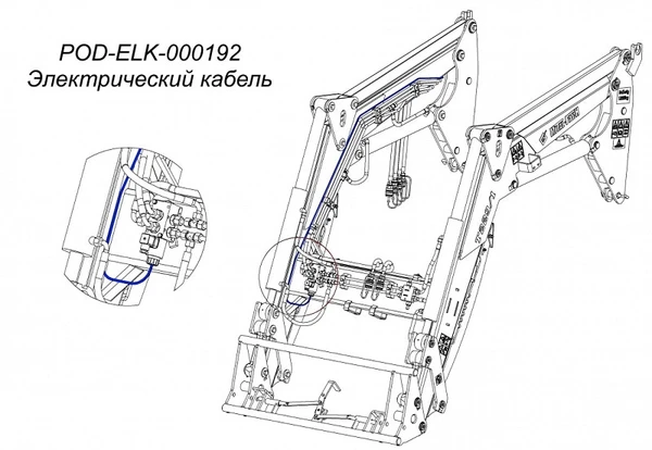 Фото Комплект электрических проводов фронтального погрузчика Metal-Fach T229-1-K POD-ELK-000192