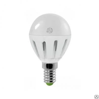 Фото Лампа светодиодная LED-P45 3.5Вт 220В Е14 3000К 300Лм ASD