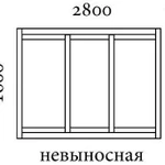 фото Лоджия не выносная 3-х створчатая