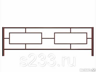 Фото Оградка на могилу из профильной трубы. ГО-6