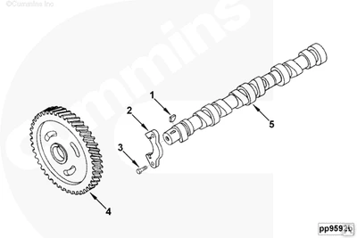 Фото Шестерня распредвала на двигатель Cummins 4-6BT 3929028 3912884