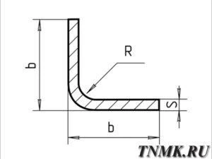 Фото Уголок гнутый неравнополочный 180х110х12 мм 09Г2С ГОСТ 19772-93