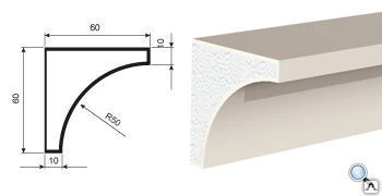 Фото Карниз КВ-60/1 2 м 0,6 м
