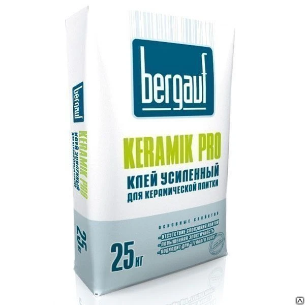 Фото Клей плиточный Keramik PRO усиленный 25 кг Bergauf (56)