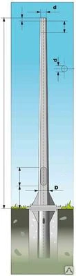 Фото Опора освещения металлическая ОГК-10,0