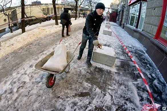 Фото Противогололедный реагент Ледоруб 30кг до -25С (полностью растворимый)