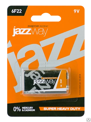 Фото Элемент питания 6F22 JAZZway Super Heavy Duty BL-1