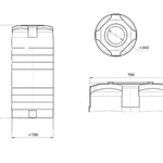 Фото №2 Емкость Т 750л литров цилиндрическая вертикальная, пластиковая