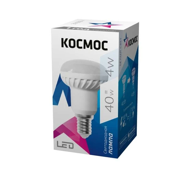 Фото Лампа светодиодная R39 4Вт 220В E14 4500К Космос Lksm_LED4wR39E1445