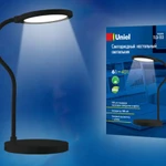 фото Светильник настольный TLD-553 Black/LED/400Lm/4500K/Dimmer/USB Светильник настольный, 6W. Встроенный аккумулятор 1200mAh. Сенсорный выключатель. Черный. ТМ Uniel